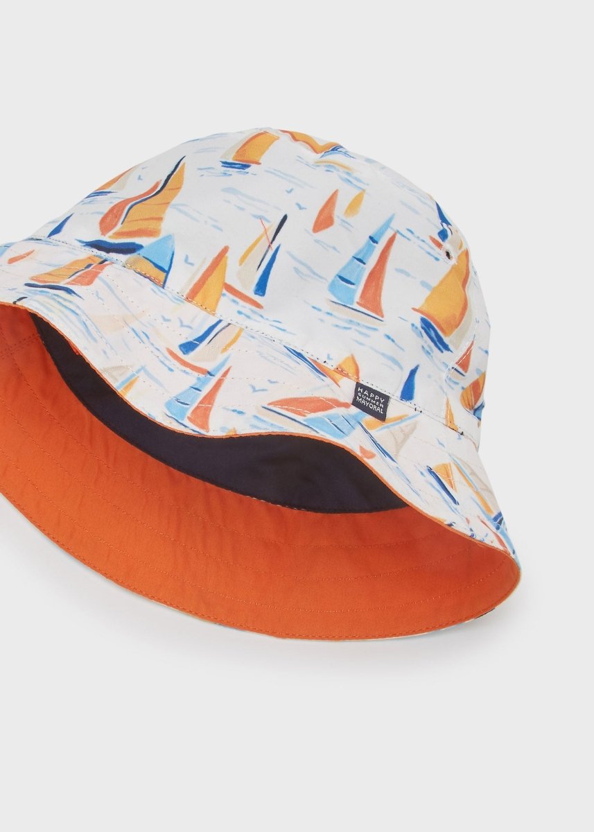 Mayoral Baby Reversible Printed Hat_ Clay 10181 - 36 - NorthBoys