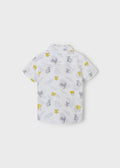Mayoral Baby Short Sleeve Dress Shirt w/Print_ White 1115 - 95 - NorthBoys