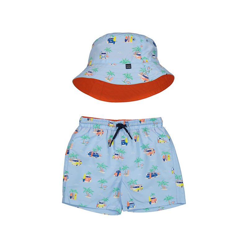 Mayoral Baby Swim Shorts w/Hat Set_Light Blue 1640 - 49 - NorthBoys