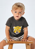 Mayoral Baby T-Shirt w/Tiger Print _Dark Grey 1014 - 65 - NorthBoys