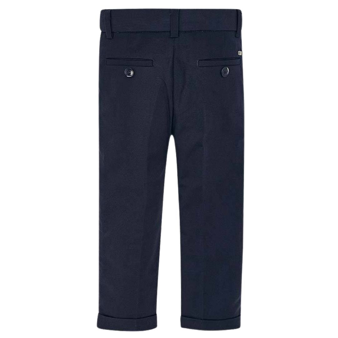 Mayoral Mini Chino Navy Linen Suit Pants 3514-NorthBoys