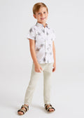 Mayoral Mini Short Sleeve Dress Shirt w/Print_ Palms 3114 - 66 - NorthBoys