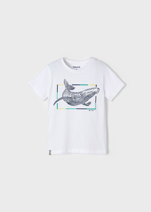 Mayoral Mini T-Shirt w/ Whale Graphic_ White 3010 - 56 - NorthBoys