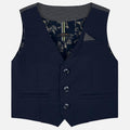 Mayoral Mini Tailored Navy Linen Vest 3310 - NorthBoys