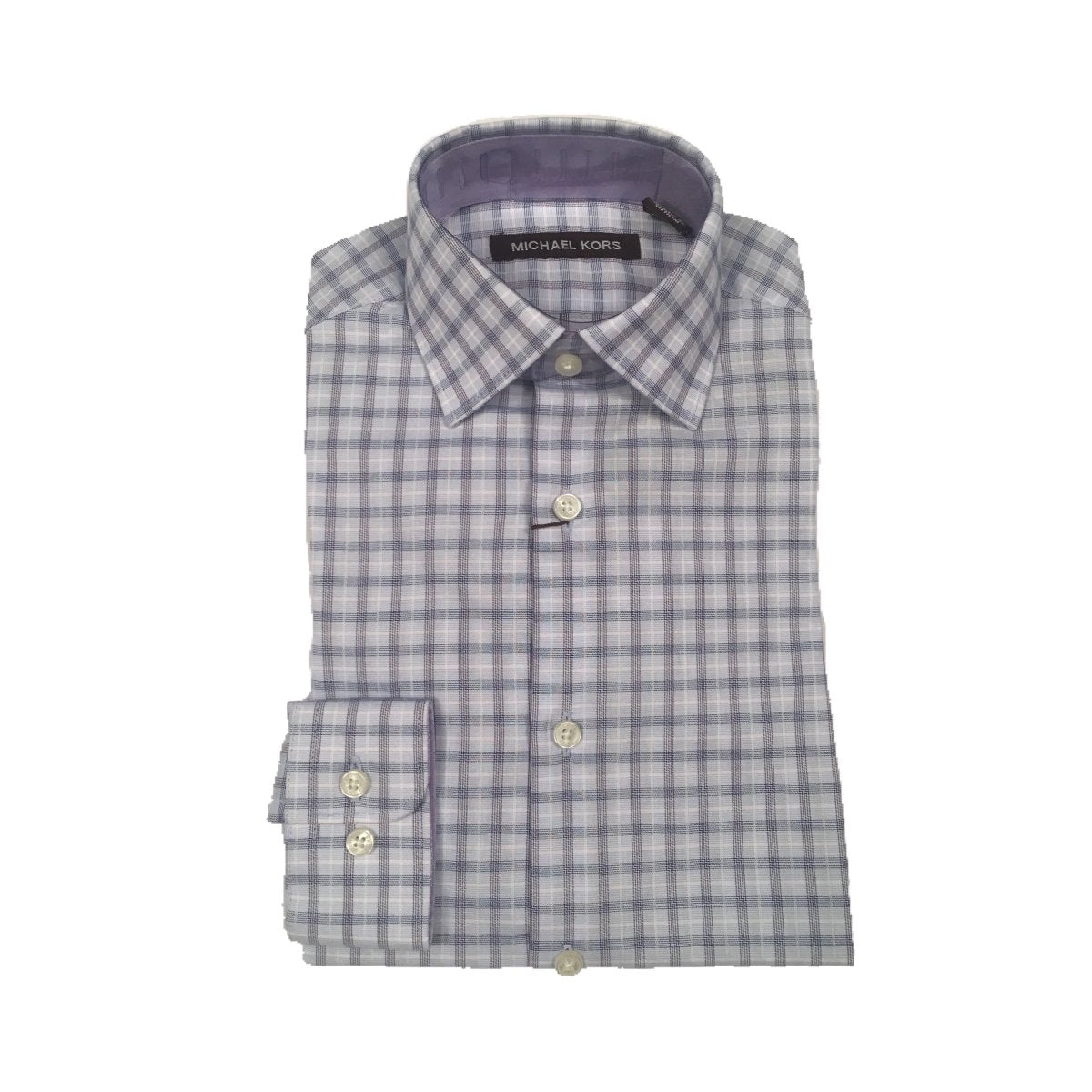 Michael Kors Boys Lavender Plaid Cotton Shirt - NorthBoys