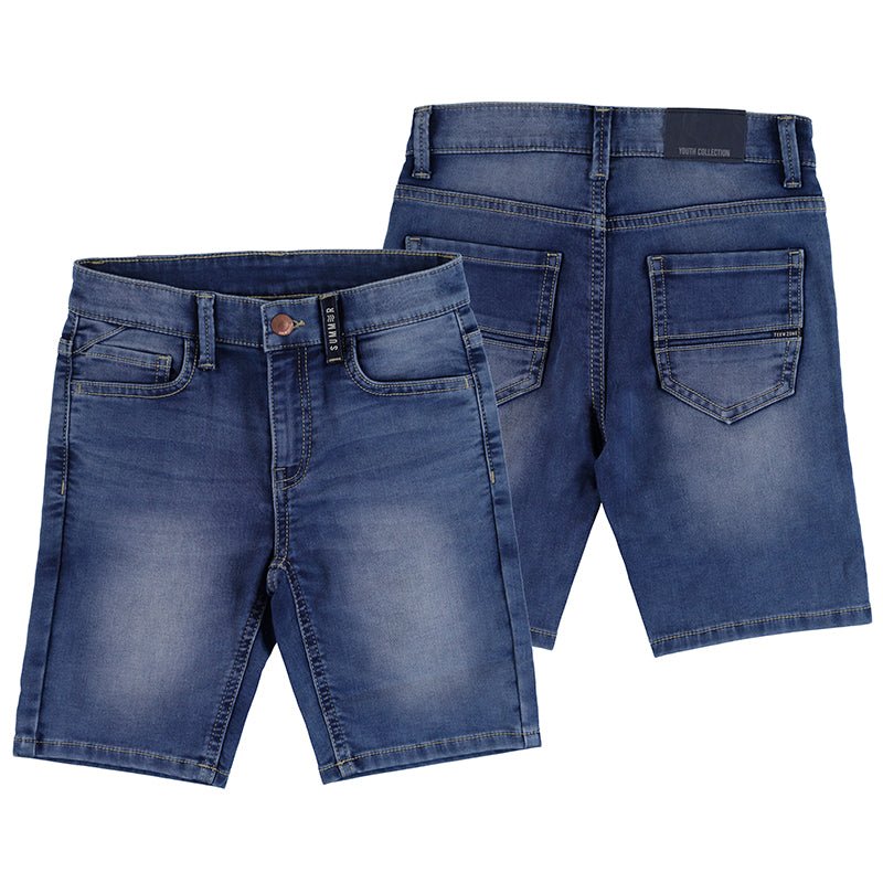 Nukutavake Bermuda Soft Denim Shorts _Medium Blue 6214 - 68 - NorthBoys