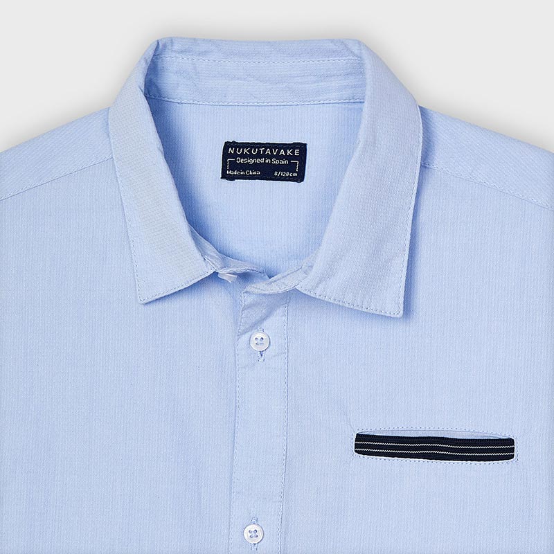 Nukutavake Boys Short Sleeve Blue Dress Shirt - NorthBoys