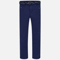 Nukutavake Pique Slim Fit Blue or Beige Pants with Belt 6510 - NorthBoys