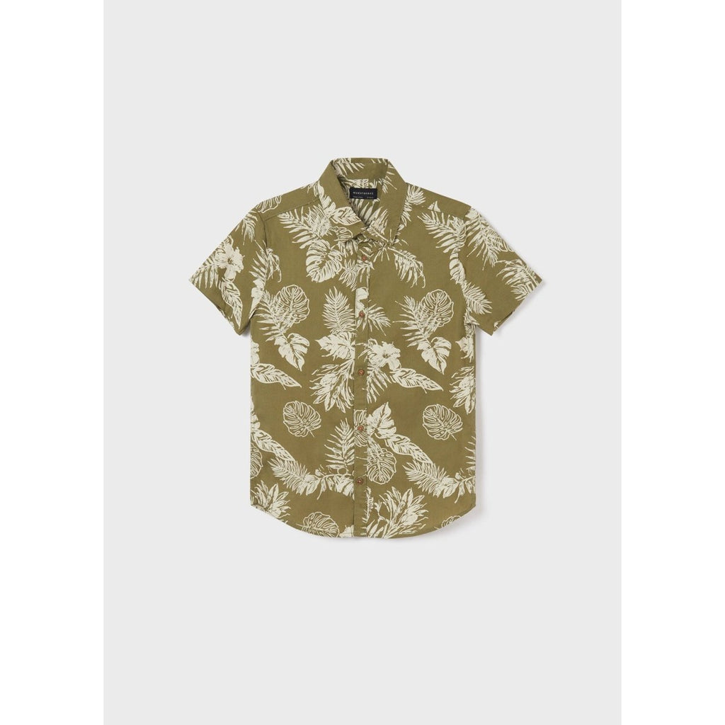 Nukutavake S/S Dress Shirt w/Leaf _Green 6113 - 72 - NorthBoys