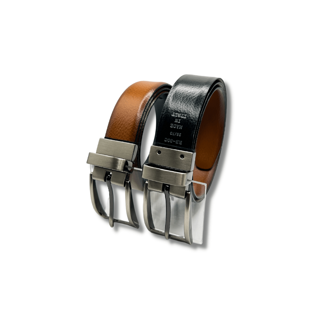 Paul Lawrence Reversible Cognac/Black Leather Belt_ RB30 - NorthBoys