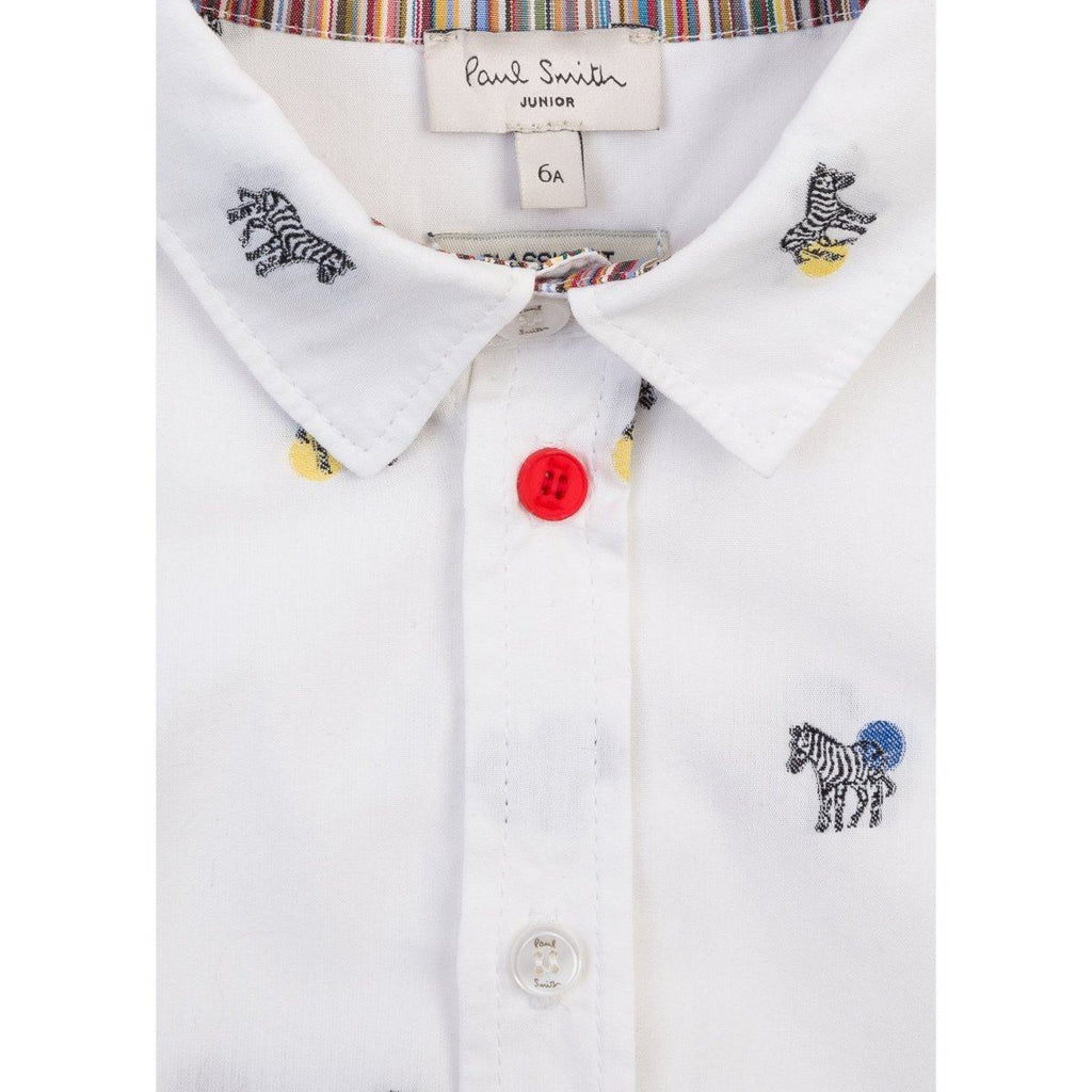 Paul Smith Jr Boys Dress Zebra Motif Shirt 192 5P12552 - NorthBoys