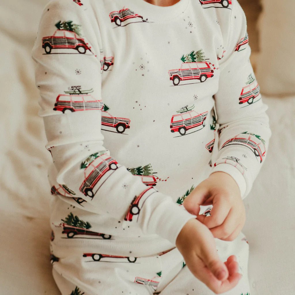 Petit Lem 2pc PJ Set w/Festive Print _Off - White 22HRS63424B - NorthBoys