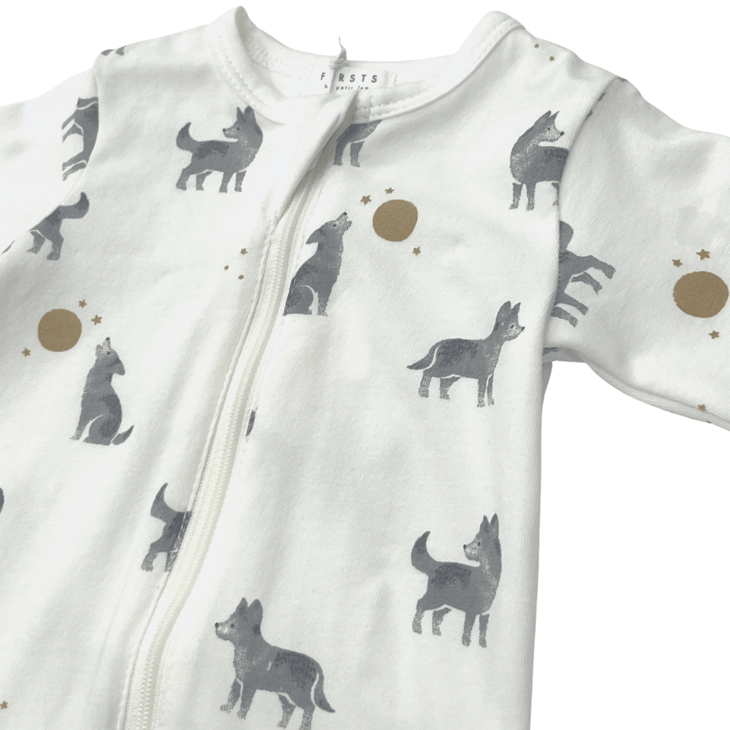 Petit Lem Baby Sleeper w/Wolf Print _Off White 22FRG28022 - 101 - NorthBoys