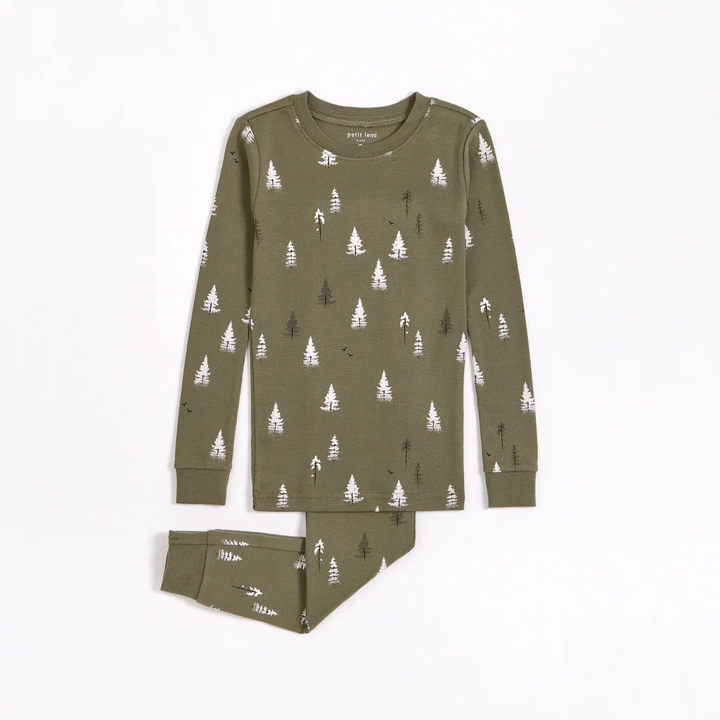 Petit Lem Conifer Print PJ Set _Green 22FRS24414 - 802 - NorthBoys
