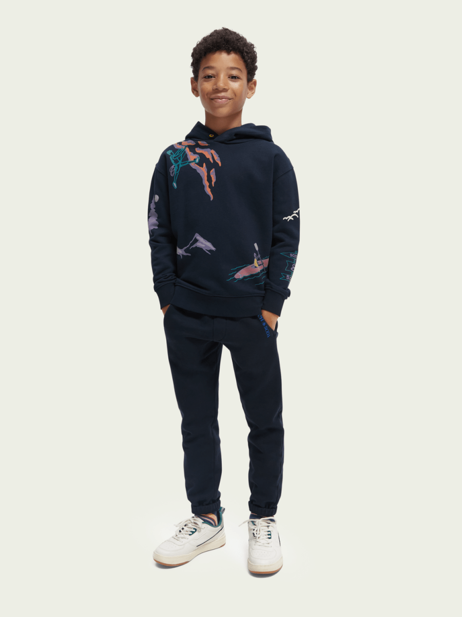 Scotch & Soda Boys All Over Print Hoodie _Navy 167622 - 605Z - NorthBoys