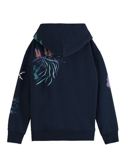 Scotch & Soda Boys All Over Print Hoodie _Navy 167622 - 605Z - NorthBoys