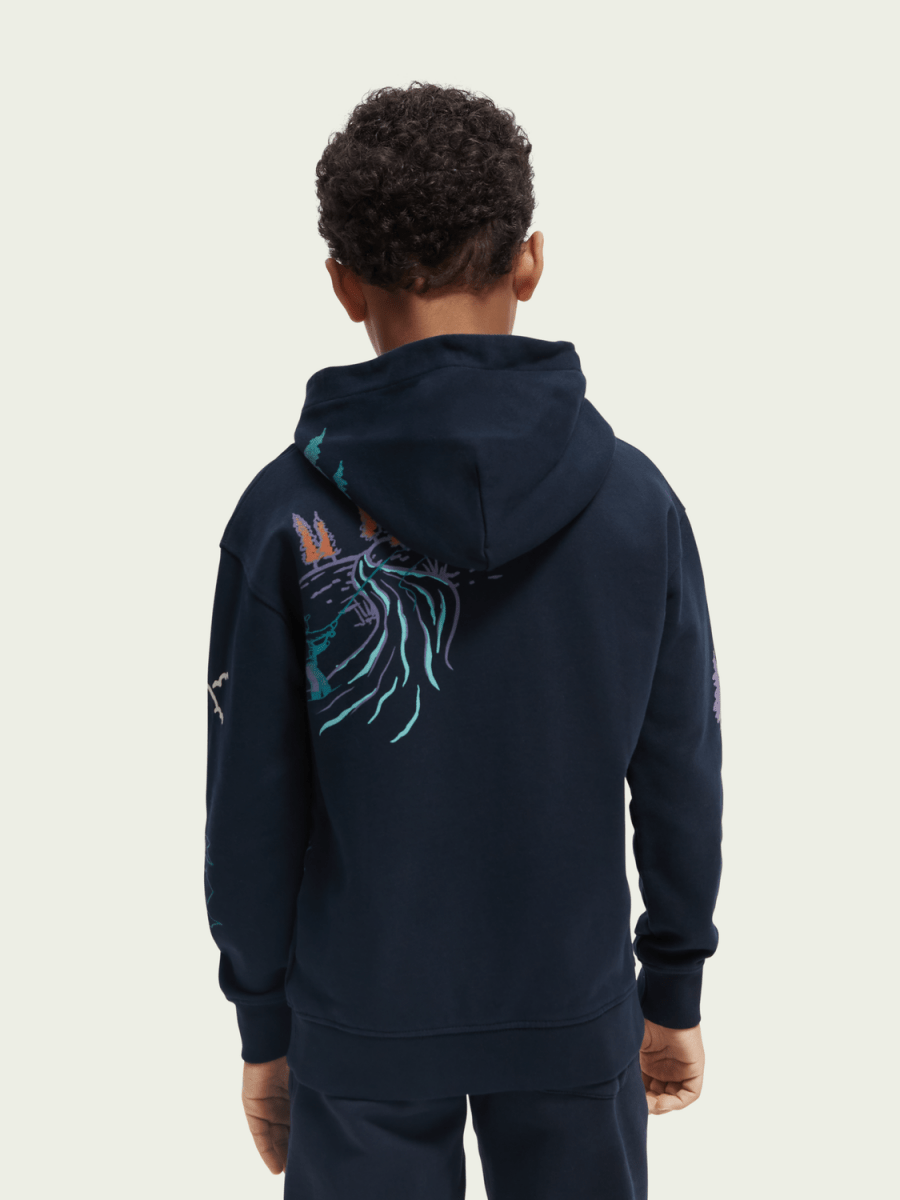 Scotch & Soda Boys All Over Print Hoodie _Navy 167622 - 605Z - NorthBoys
