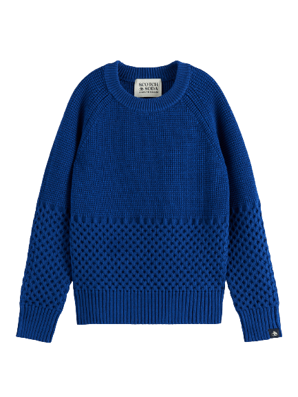 Scotch & Soda Boys Cable Knit Pullover _Blue 167733 - 4869 - NorthBoys