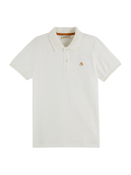 Scotch & Soda Boys Classic S/S Polo _White 167713 - 0001 - NorthBoys