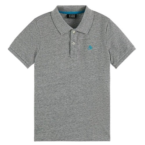 Scotch & Soda Boys S/S Polo _Grey 171190 - 0606 - NorthBoys