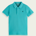 Scotch & Soda Boys Short Sleeve Pique Polo _Aqua 170570 - NorthBoys