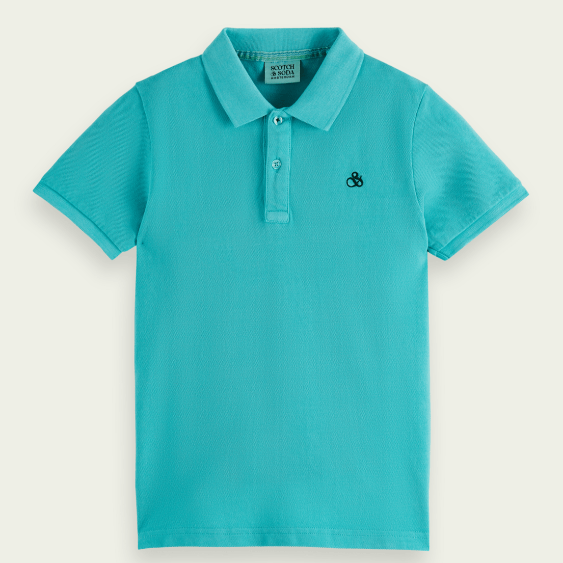 Scotch & Soda Boys Short Sleeve Pique Polo _Aqua 170570 - NorthBoys