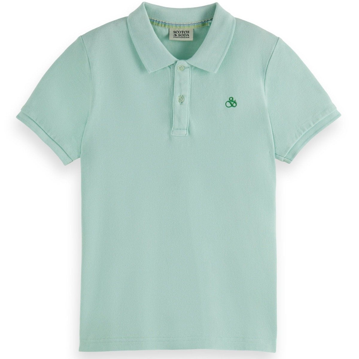 Scotch & Soda Boys Short Sleeve Pique Polo _Mint 170570 - NorthBoys