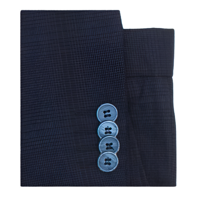 Isaac Mizrahi Boys Slim 2 Piece Navy Check Suit