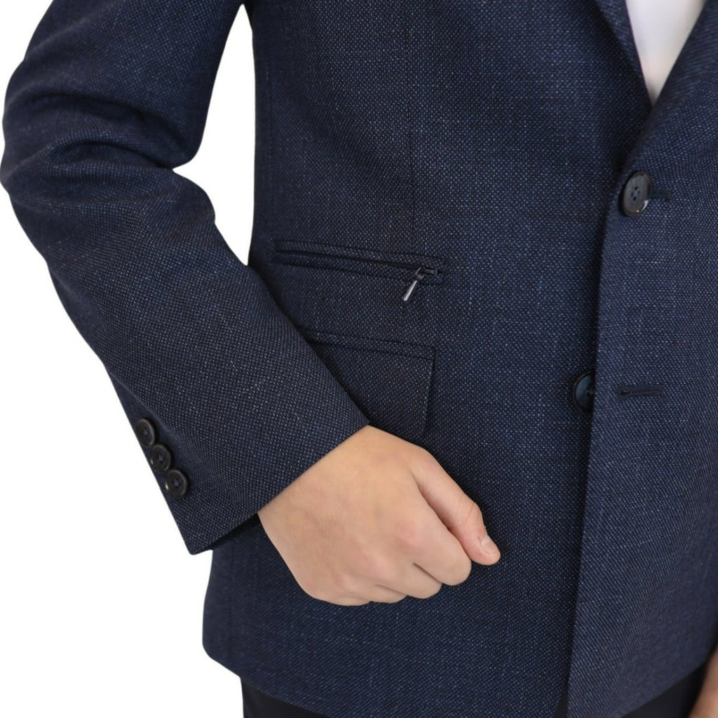 Tallia Boys Navy Birdseye Sports Jacket_SZ0061 - NorthBoys