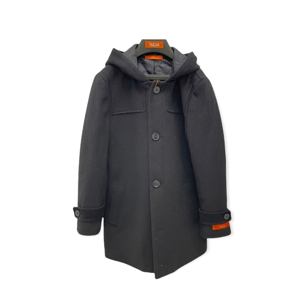 Tallia Boys Navy Wool Winter Coat with Hood TR0006 - NorthBoys