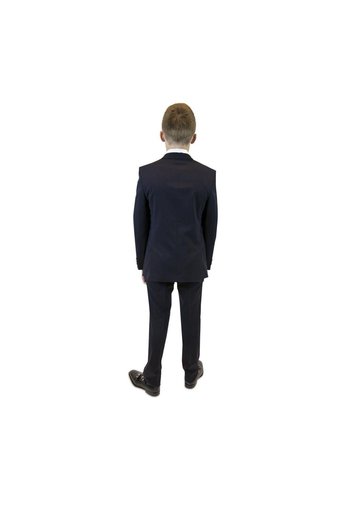 Tallia Boys Slim Solid Navy Wool Suit_ DZ0002-NorthBoys