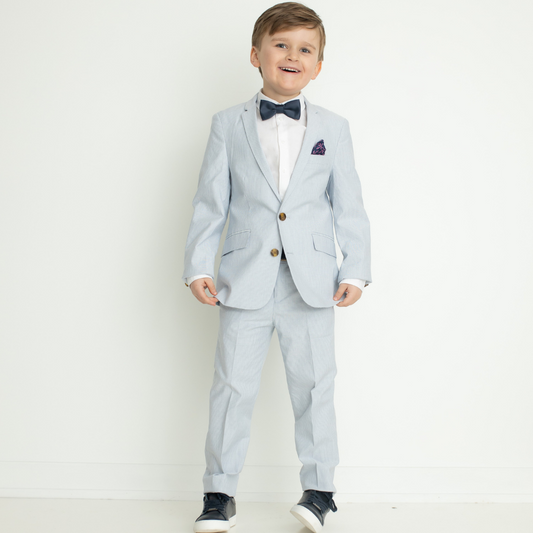 Appaman Boys Sky Blue Stripe Slim Mod Suit V8SU10