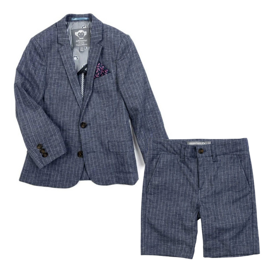 Appaman Boys Chambray Suit Jacket & Shorts Set