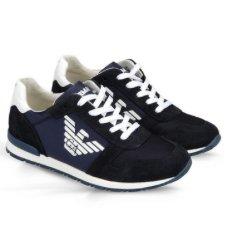 Armani Junior Sneaker 161 C4594 Footwear - Youth - Designer Armani Junior Navy 35 
