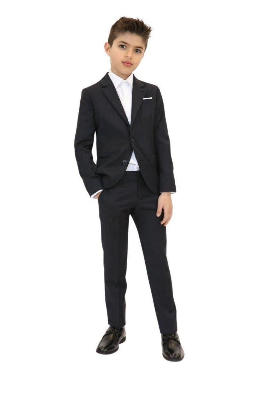 Emporio Armani Boys Classic Slim Fit Wool Suit-NorthBoys