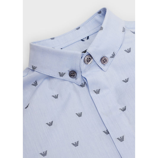 Emporio Armani Boys Blue Dress Shirt Dress Shirts Emporio Armani 