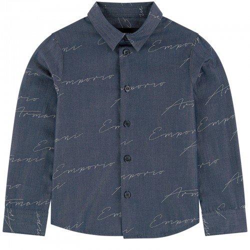 Emporio Armani Boys Dress Shirt 182 Dress Shirts Emporio Armani Blue 14S 