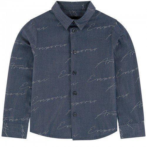 Emporio Armani Boys Dress Shirt 182 Dress Shirts Emporio Armani Blue 8S 