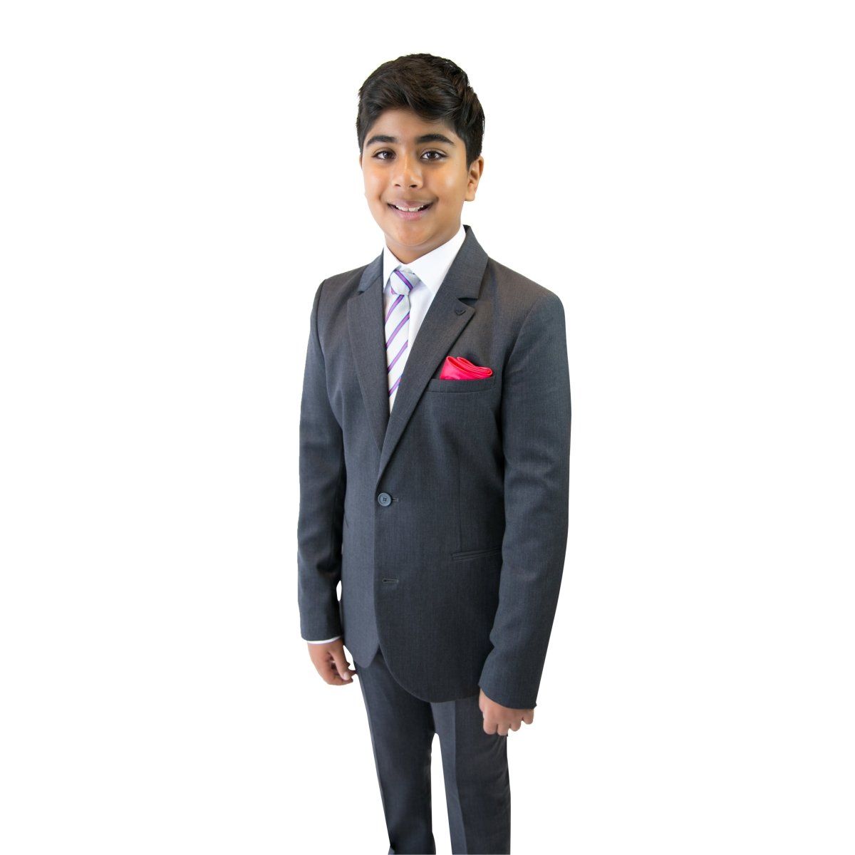 Emporio Armani Boys Slim Charcoal Cool Wool Suit Suits (Boys) Emporio Armani 