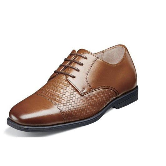 Florsheim Kid's Shoe Reveal II Cap Toe Ox Black or Cognac 16625 Footwear - Youth - Non Designer Florsheim Cognac 3 