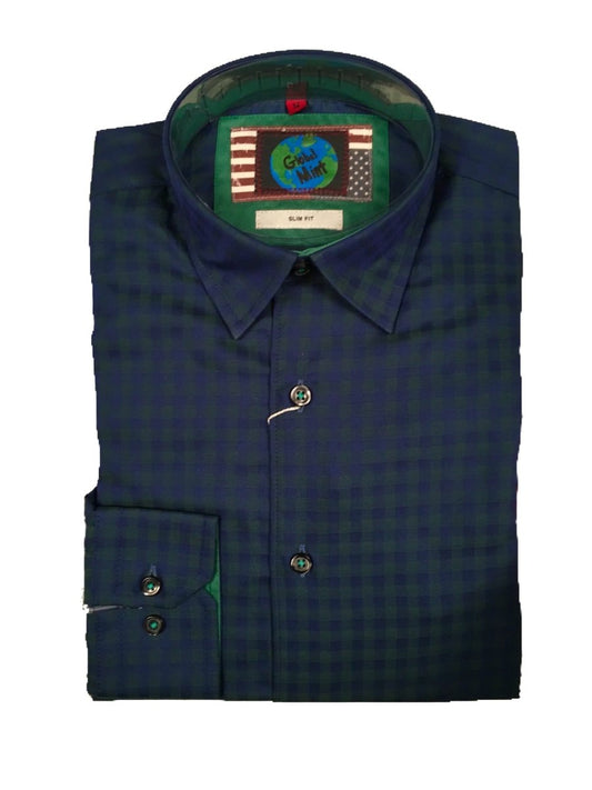 Global Mint Boys Slim Fit Shirt GM331 Dress Shirts Luchiano Visconti 