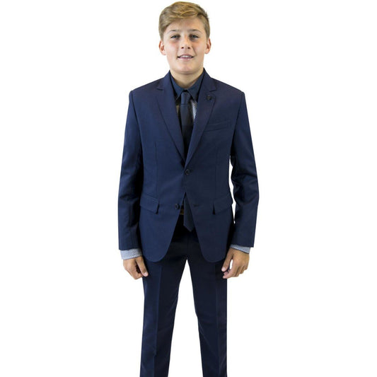 Hugo Boss Boys Classic Slim Navy Wool Suit Suits (Boys) Hugo Boss 