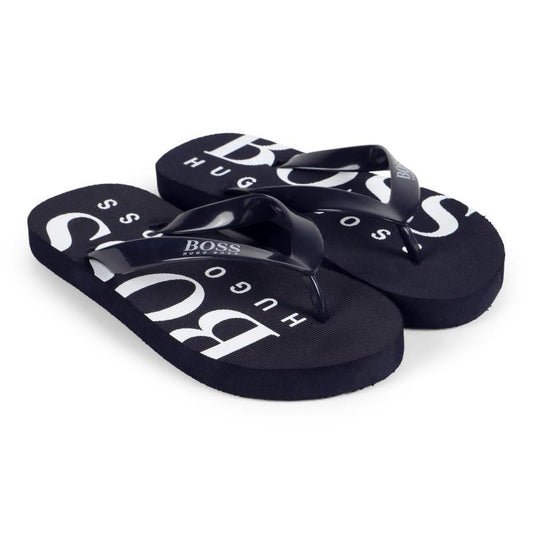 Hugo Boss Boys Navy Flip Flops J29176 Footwear - Youth - Designer Hugo Boss 