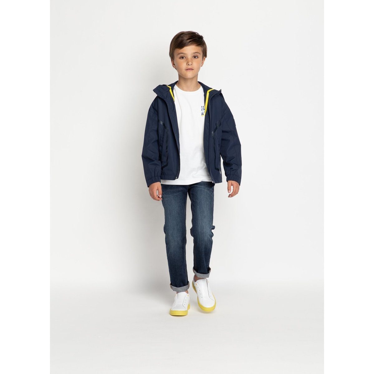 Hugo Boss Boys Navy Hooded Windbreaker Outerwear Hugo Boss 