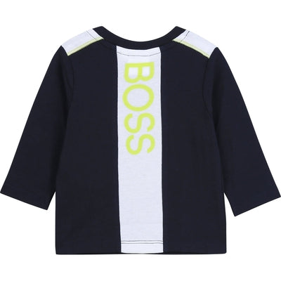 Hugo Boss Toddler Long Sleeve Navy T-Shirt T-Shirts Hugo Boss 