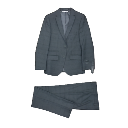 Marc New York Boys Charcoal Plaid Suit