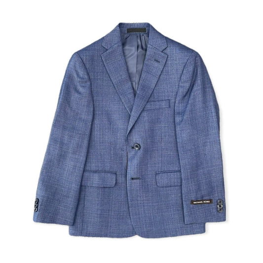 Michael Kors Boys Blue Plain Wool Sports Jacket