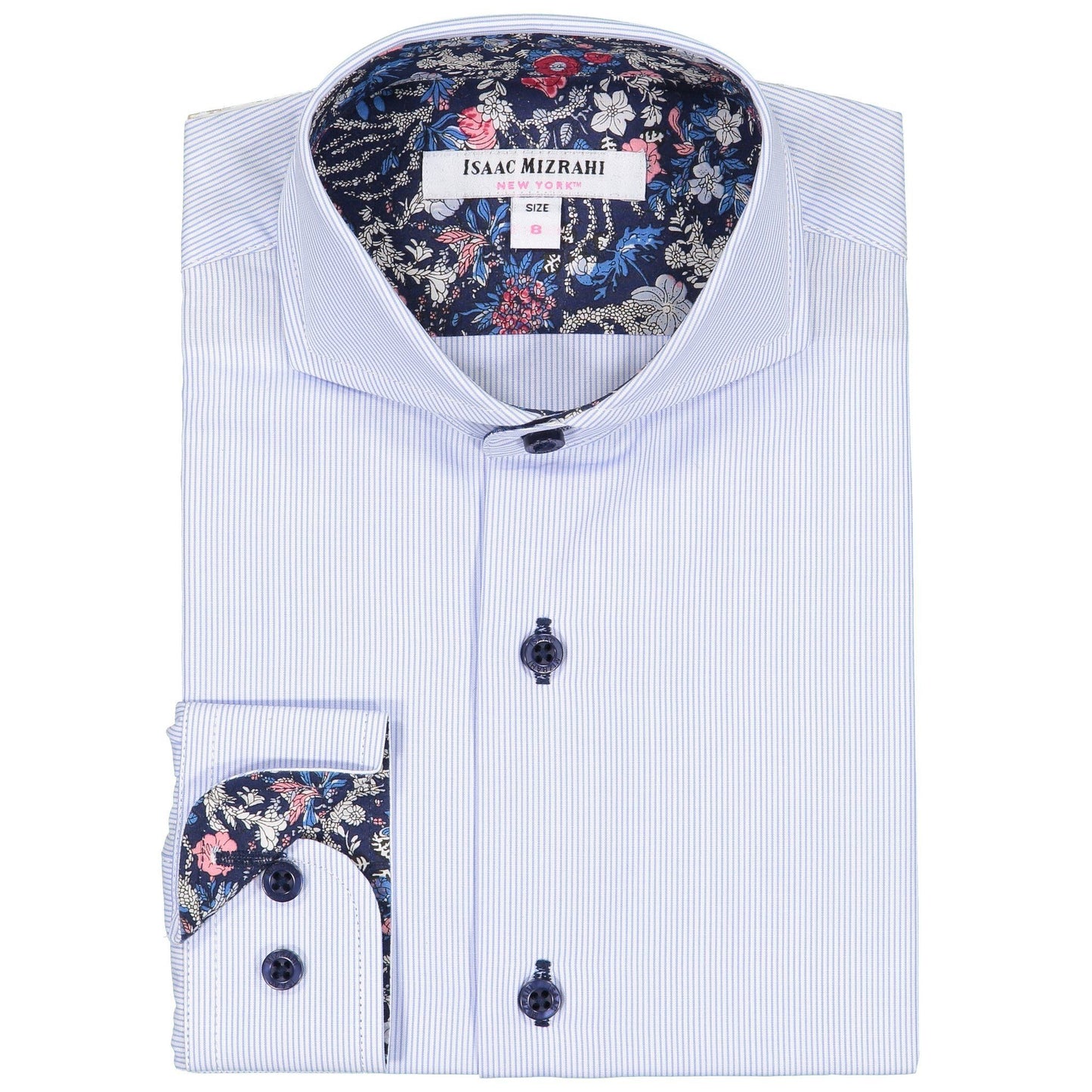 Isaac Mizrahi Boys Blue Dress Shirt Dress Shirts Isaac Mizrahi 