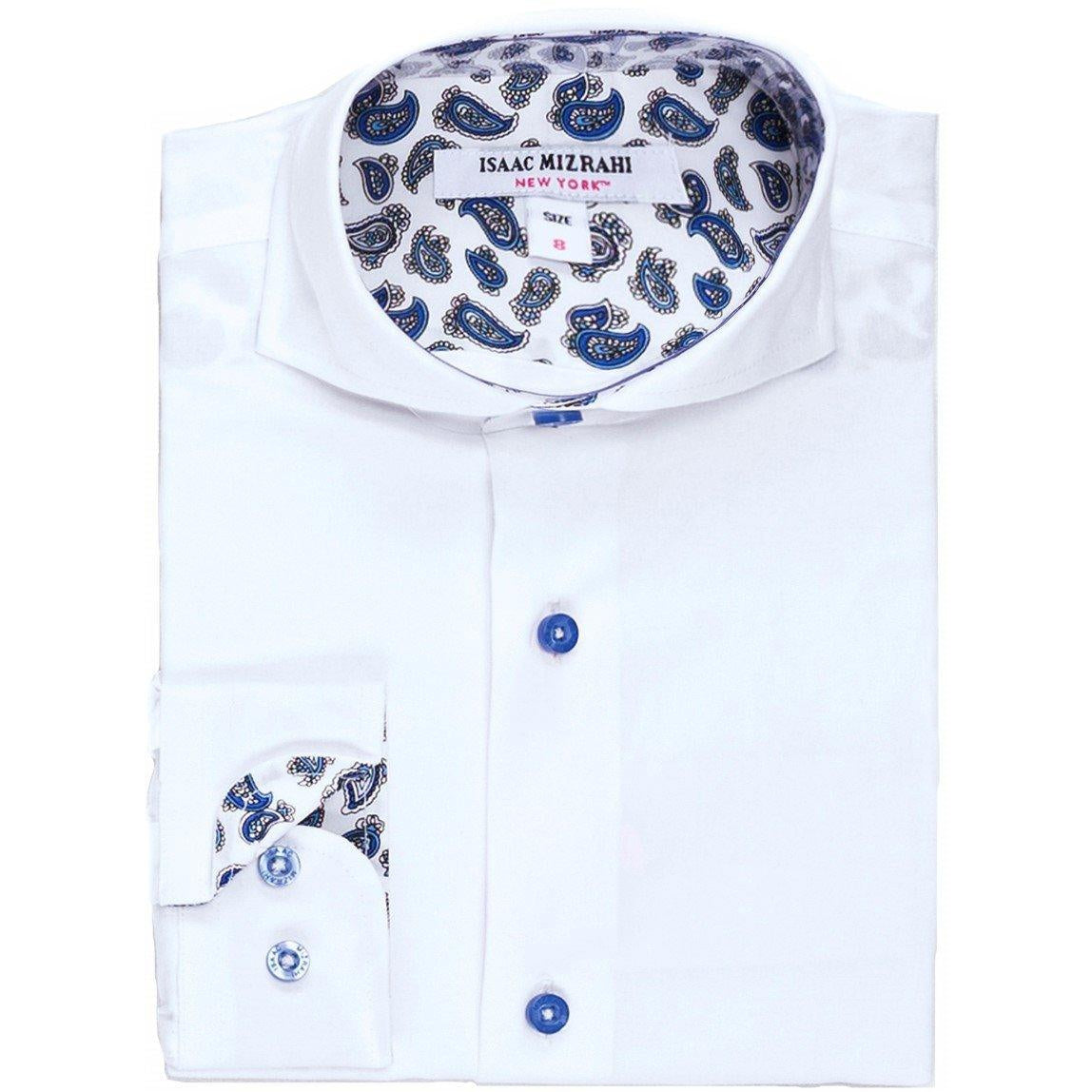 Isaac Mizrahi Boys White Dress Shirt Dress Shirts Isaac Mizrahi 