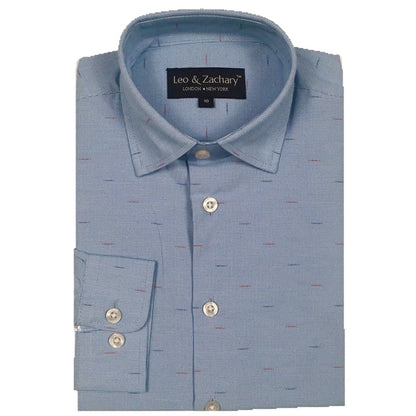 Leo & Zachary Boys Strand Dress Shirt Dress Shirts Leo & Zachary 2-3 Azul 
